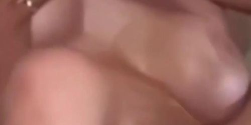 Two guys DP my wife and cum on her anniversary necklace