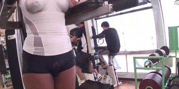 Painted Girl Fucked At Gym