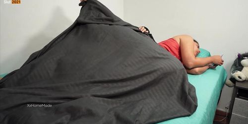 It wasn't a good idea to SHARE MY BED with my STEP BROTHER! (Real Couple)