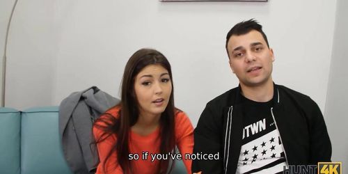 HUNT4K. Need for car motivates fellow to let mature guy screw his hot GF