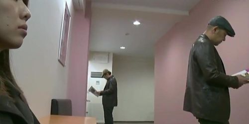 Asian Japanese Milf took off her panties in front of strangers outside cinema