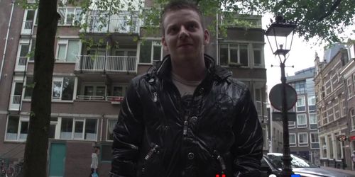 Real dutch slut rides rod