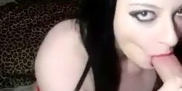 Goth girl sucks strangers dick on hot vegas night