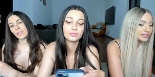 Skinny big natural tits some babes webcam show