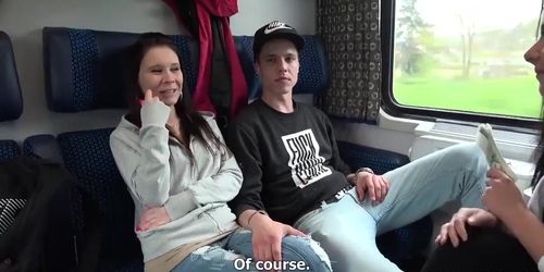 Couples Swing On Europe Train