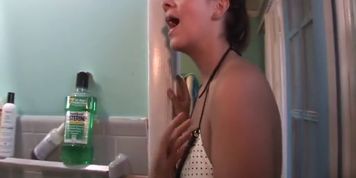 voyeur watching 2 college roommates showering home video