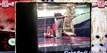 Glam babes kissing after a fight