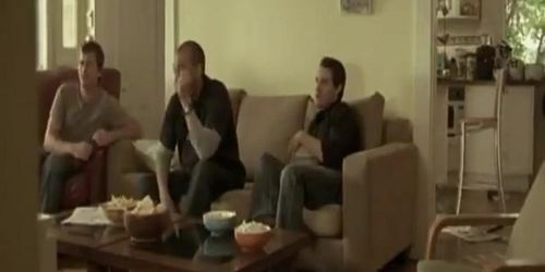 Cheating wife commercial, ten feet away from husband