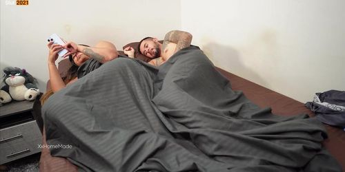 It wasn't a good idea to share my bed with my stepbrother! (Real Couple)
