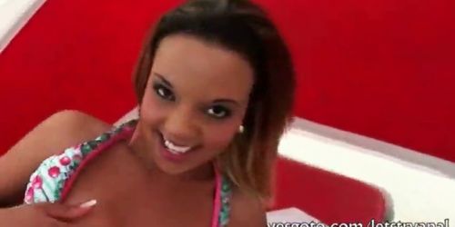 Petite latin girlfriend tries out anal sex and caught on tape