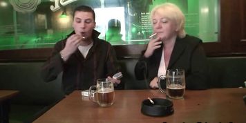 GRANDMA FRIENDS - Boozed blonde granny threesome