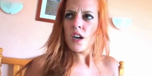 Horny blonde amateur skank dick bouncing