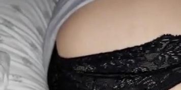 Playing with girlfriends sexy underwear and ass