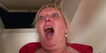 GRANDMA FRIENDS - Two repairmen share busty grandma