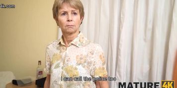 MATURE4K. Bed is tested in practice by mature woman and client having sex