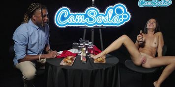 Hot Ones Xxxtra Spicy Porn Parody - Sexy Skinny Milf Pours Flaming Hot Sauce ... (Freya Von Doom)