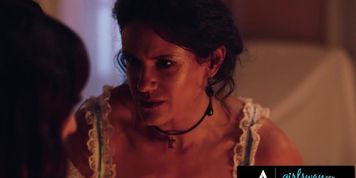 GIRLSWAY - Goth Girl Lana Smalls & BFF August Skye Are RAW FINGERED By Wild Ghost MILF Penny Barber - Penney Play