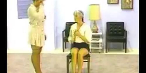 Dana Spanks Debra with Brush