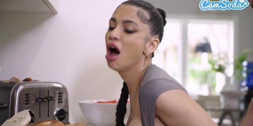 Woke Up Horny And Fucked My Latina Step Mother Until She Squirted All Over The Kitchen