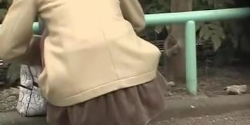 Adoring small bimbo is very surprised during instant sharking attack