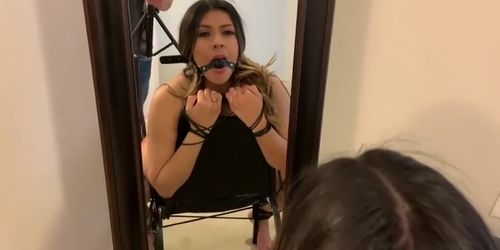 Lilly Gets Tied down & Spanked Hardcore with a Paddle, Flogg and Belt!!!