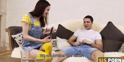SISPORN Girl has amazing sex with stepbrother cause its bet condition