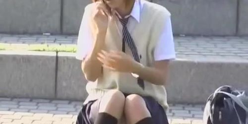 Cool sharking action with lovable Japanese doll receiving money shot