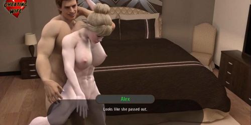 Cuckold&Cheating:Jerking My Dick And Watching How My Wife Cheats On Me-Ep2