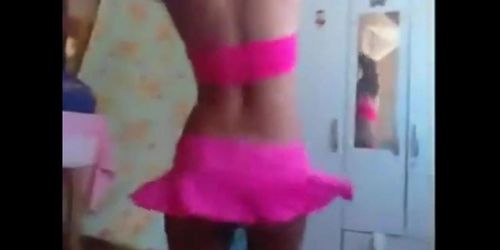 pink miniskirt