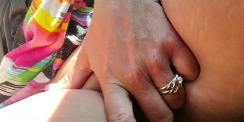 Sukie rae playing with her horny pussy in the car on her way to fuck me