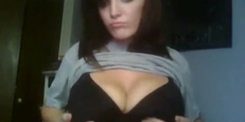 Cute girl with huge tits