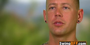BIG hunky STUD tries swinger house with BISEXUAL girlfriend