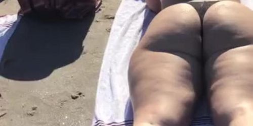 Beach sunbathing