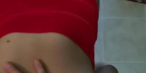 Sexy skinny Latina let's me cum inside her ) doggystyle POV creampie