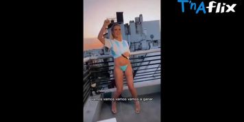 Florencia Pena Butt, Thong Scene in Florencia Pena Stunning Hot Photoshoot Wearing The Argentina T Shirt And A Sexy Thong