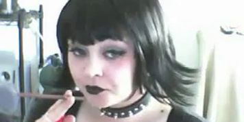 beautiful goth slut smoking more i2os