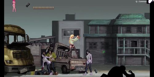 Blonde girl with big boobs and a perfect ass fucking with huge dick zombies (Parasite in city) Hentai Game Pi