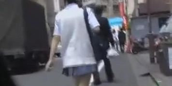 Adorable Japanese chicks in hot public sharking scenes