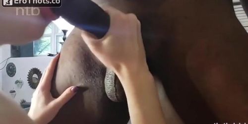 Cuckold white wife takes black lovers condom off and gets impregnated