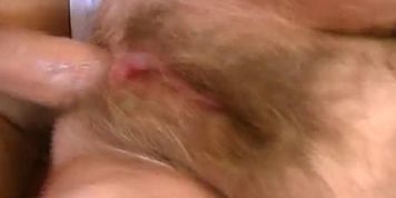 Fat hairy granny gets her ass banged mercilessly