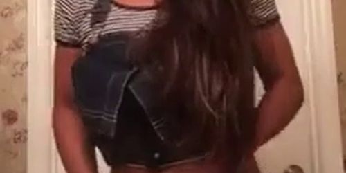 Latina masturbates