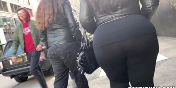 GOTH GIRL ROCKS A FAT ROUND ASS