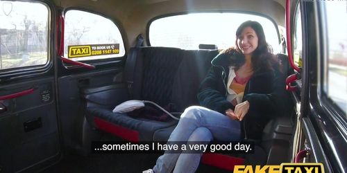 Fake Taxi Lucky drivers dick fills sexy passengers pussy (Gotta Love Lucky)