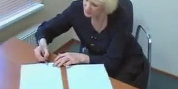 Mature Debutants oe-oi Masturbating at a Job