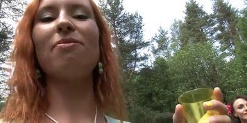 Filthy college sluts turn an outdoor party into wild screw fest (part i)