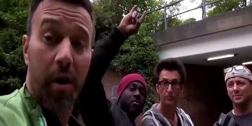 GERMAN - Amateur slut meets 2 guys for sex date and gets a Big black surprise