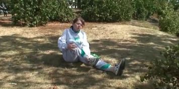 Grandma rides his rough meat