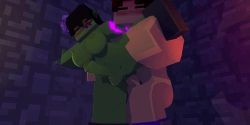 Steve in search of the lost diamond Livia X Steve Minecraft Porn