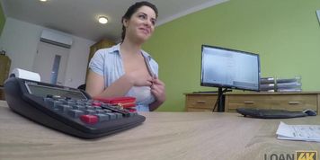 LOAN4K. Seductive masseuse pleases loan agent right in his office