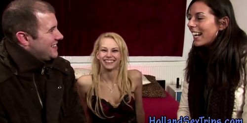 Blondie euro whore sucks cock